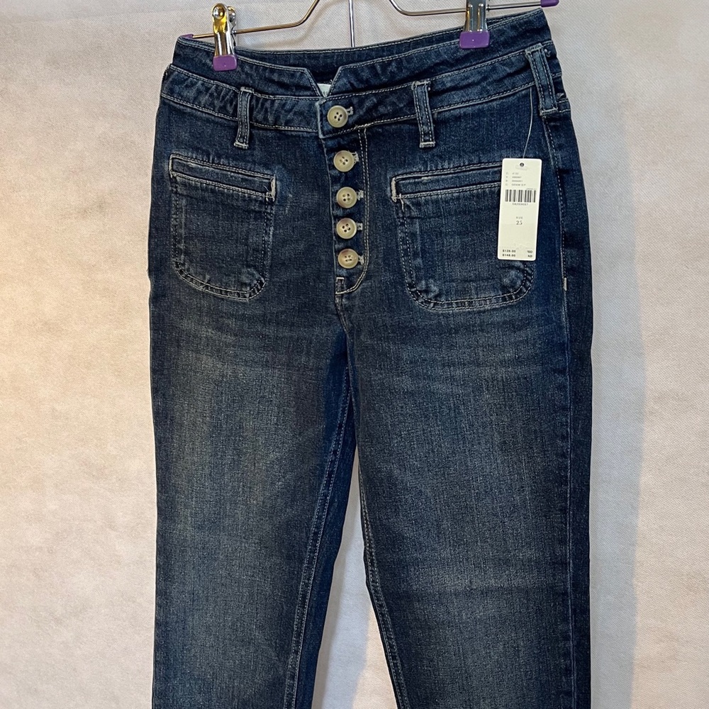 ANTHROPOLOGIE PILCRO High Rise Slim Ankle Button front JEANS size 25 - Picture 8 of 10